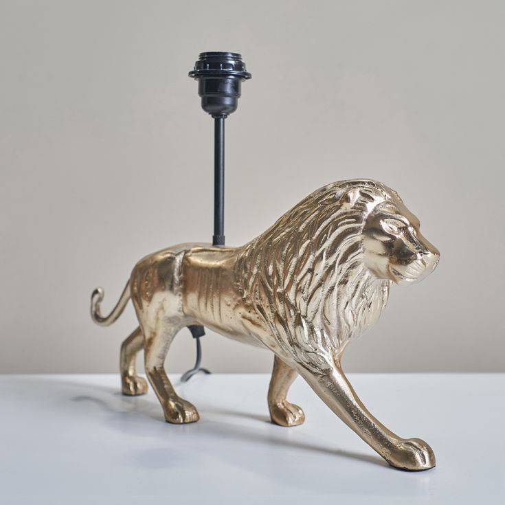 Karalis Brass Lion Table Lamp - Comet Lighting