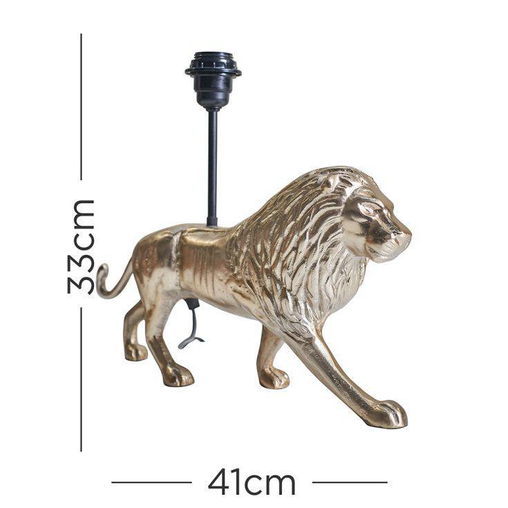 Karalis Brass Lion Table Lamp - Comet Lighting