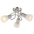 Kololi 3 Way Nickel Ceiling Light Trumpet Shades - Comet Lighting