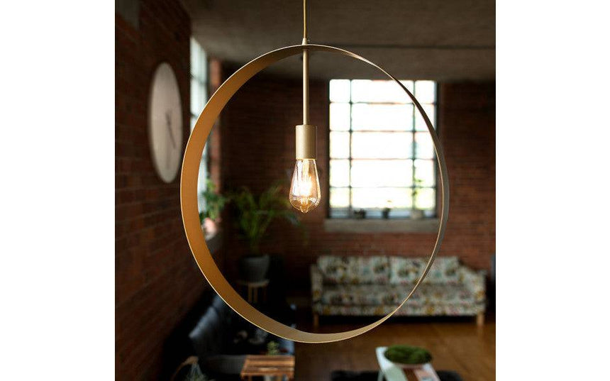 Lapal Gold Loop Ceiling Pendant - Comet Lighting