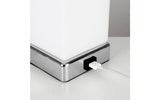 Lazio Chrome White Rectangular Touch Table Lamp - Comet Lighting