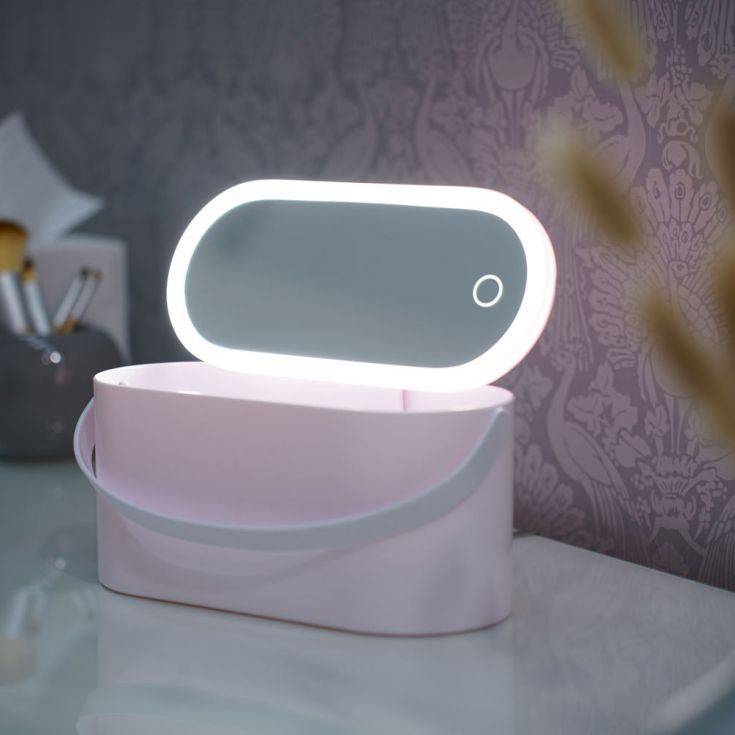 LED Make Up Mirror With Storage Carry Box - Comet Lighting