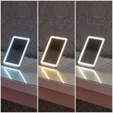 LED Portable Rectangular Make Up Mirror - Comet Lighting