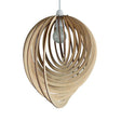 Lenko Drupe Shaped Wooden Pendant Shade - Comet Lighting