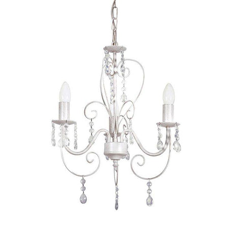 Lille 3 Way Ceiling Distressed White/Cream - Comet Lighting