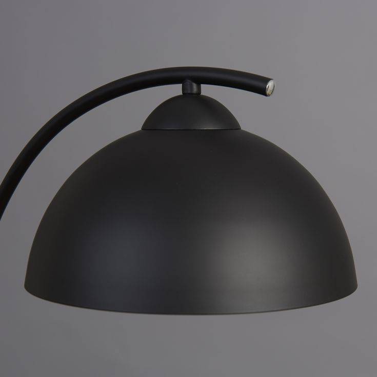 Lua Matt Black Metal E14 Curve Table Lamp - Comet Lighting