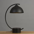 Lua Matt Black Metal E14 Curve Table Lamp - Comet Lighting