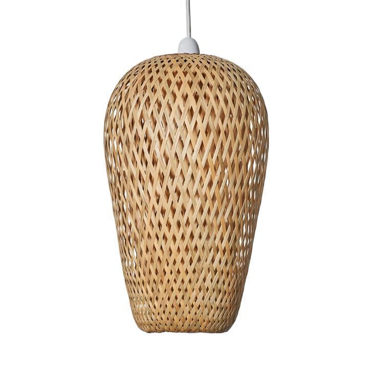 Malay Natural Bamboo Pendant Shade - Comet Lighting