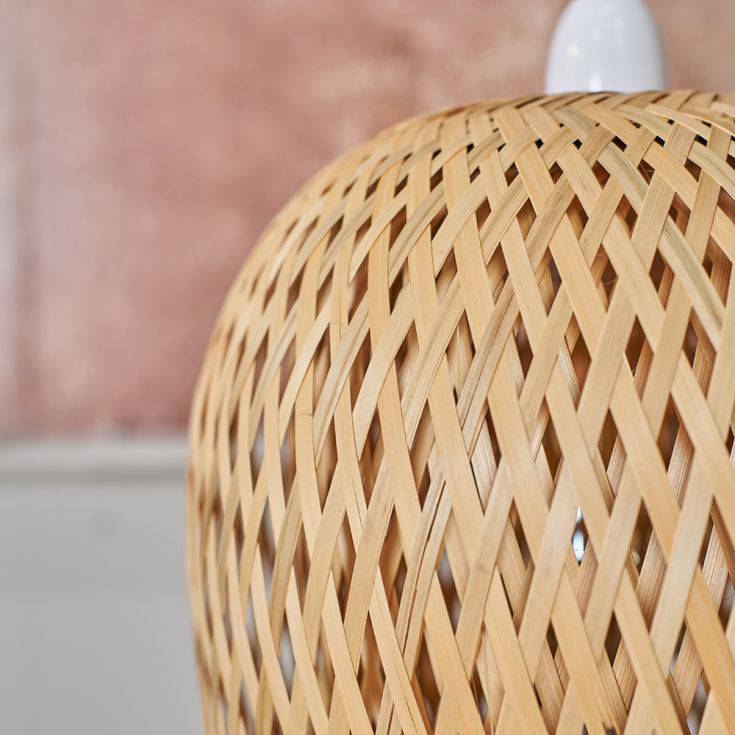 Malay Natural Bamboo Pendant Shade - Comet Lighting