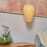 Malay Natural Bamboo Pendant Shade - Comet Lighting