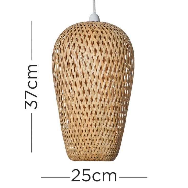 Malay Natural Bamboo Pendant Shade - Comet Lighting