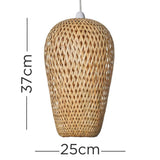 Malay Natural Bamboo Pendant Shade - Comet Lighting