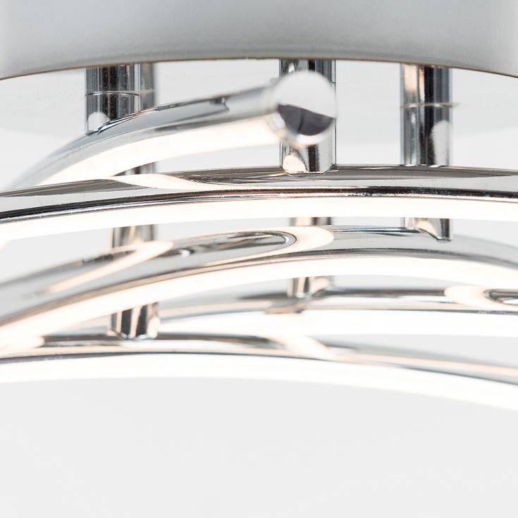 Marais LED 20w 3000k Flush Ceiling Light In Chrome - Comet Lighting