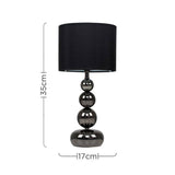 Marissa Black Table Lamp Black Shade - Comet Lighting