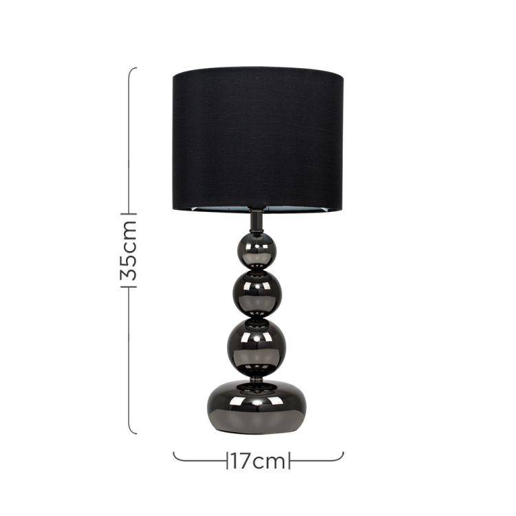 Marissa Black Table Lamp Black Shade - Comet Lighting