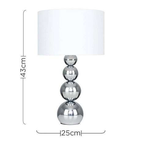 Maxi Marissa Table Lamp White Shade - Comet Lighting