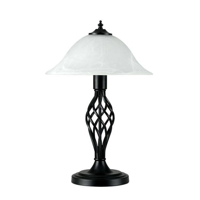 Memphis Twist Black Table Lamp - Comet Lighting