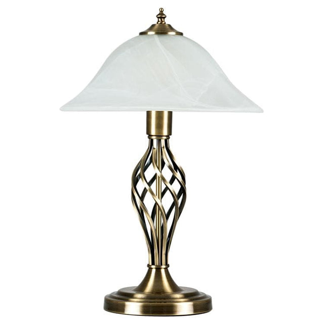 Memphis Twist Brass Table Lamp - Comet Lighting