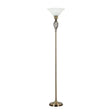 Memphis Twist Brass Uplighter Floor Lamp - Comet Lighting