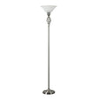 Memphis Twist Nickel Uplighter Floor Lamp - Comet Lighting