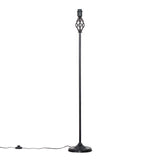 Memphis Twist Traditional Satin Black Floor Lamp - Comet Lighting