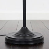 Memphis Twist Traditional Satin Black Floor Lamp - Comet Lighting