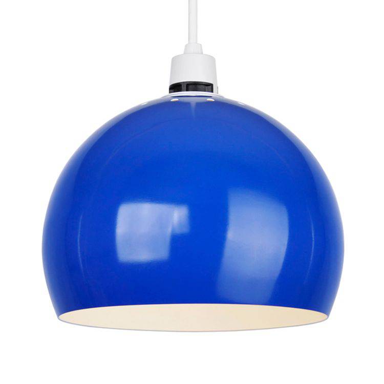 Mini Arco Metal Pendant Shade Navy Blue - Comet Lighting