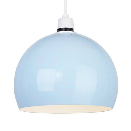 Mini Arco Metal Pendant Shade Pale Blue - Comet Lighting