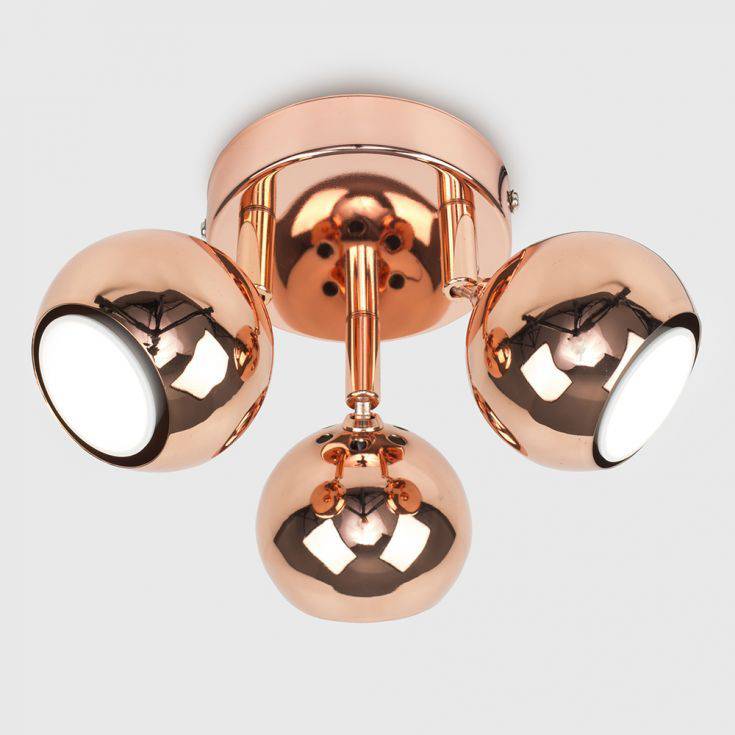 Mini Eyeball 3 Way Spotlight In Copper - Comet Lighting