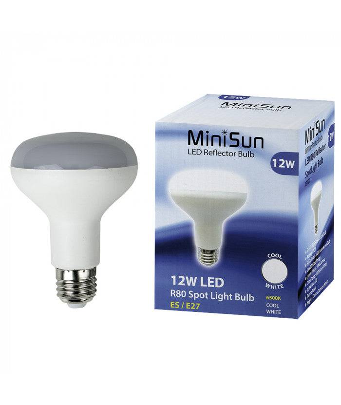 MiniSun 12W LED ES R80 Reflector Bulb 6500K 1000lm - Comet Lighting