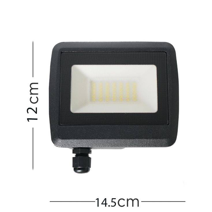 Minisun 30w 6500k LED Slimline IP65 Black Flood Light With Samsung Technology - Comet Lighting