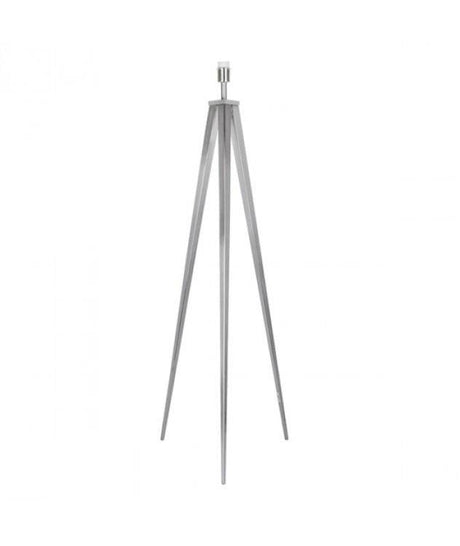 Modern Large Brushed Chrome Metal Tripod Floor Lamp Base - Comet Lighting