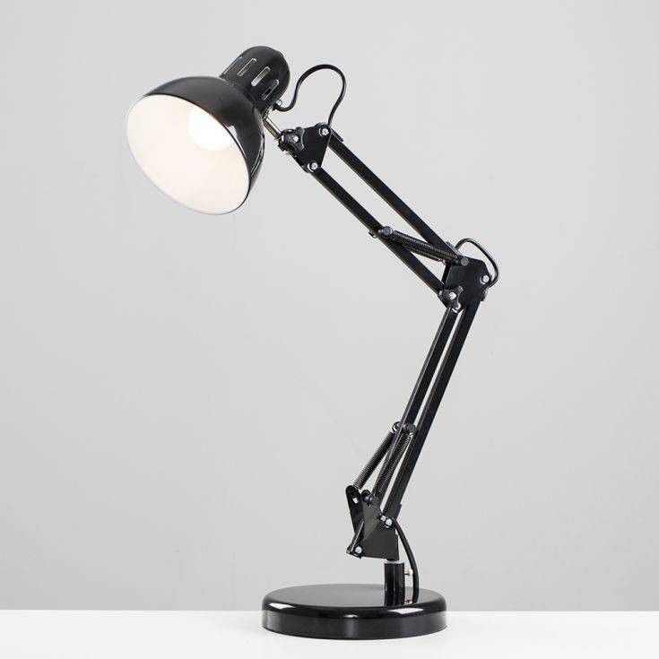 Monda Black Adjustable Table Lamp - Comet Lighting