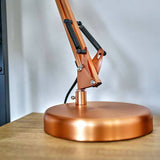 Monda Brushed Copper Adjustable Desk Lamp - Comet Lighting