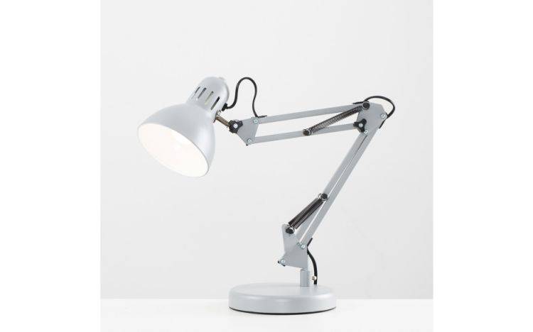 Monda Cool Grey Adjustable Desk Lamp - Comet Lighting