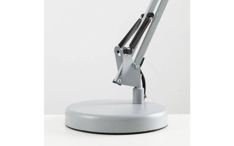 Monda Cool Grey Adjustable Desk Lamp - Comet Lighting