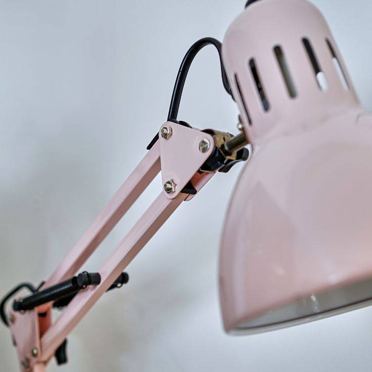 Monda Dusky Pink Adjustable Desk Lamp - Comet Lighting