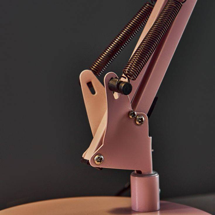 Monda Dusky Pink Adjustable Desk Lamp - Comet Lighting