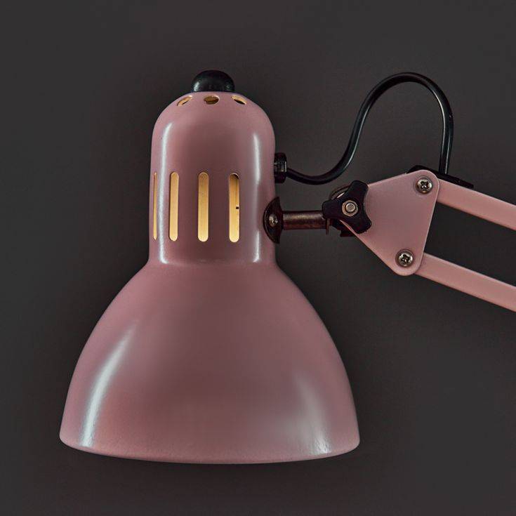 Monda Dusky Pink Adjustable Desk Lamp - Comet Lighting