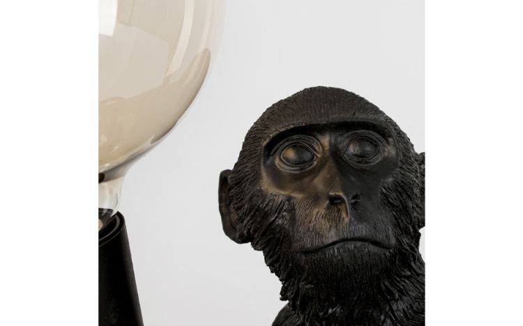 Monkey Holding a Light Bulb Table Lamp Black - Comet Lighting