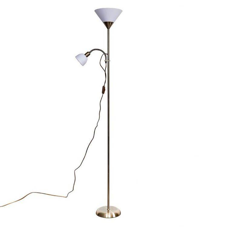 Mozz Antique Brass Mother & Child Floor Lamp - Comet Lighting