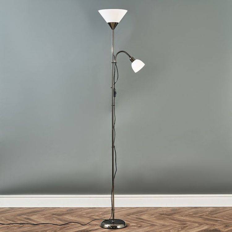 Mozz Black Chrome Mother & Child Floor Lamp - Comet Lighting