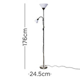 Mozz Black Chrome Mother & Child Floor Lamp - Comet Lighting