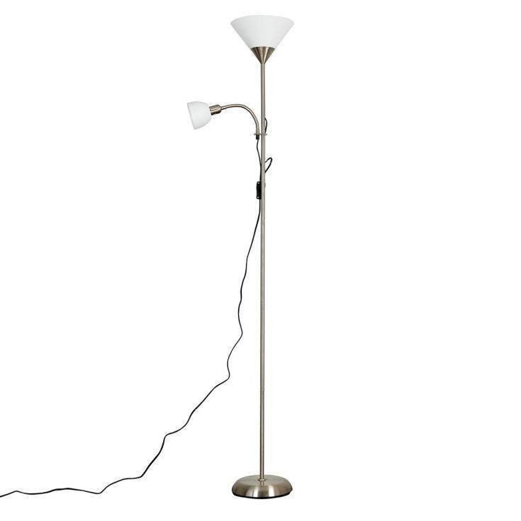 Mozz Brushed Chrome Mother & Child Floor Lamp - Comet Lighting