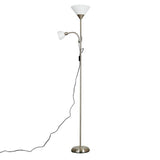 Mozz Brushed Chrome Mother & Child Floor Lamp - Comet Lighting