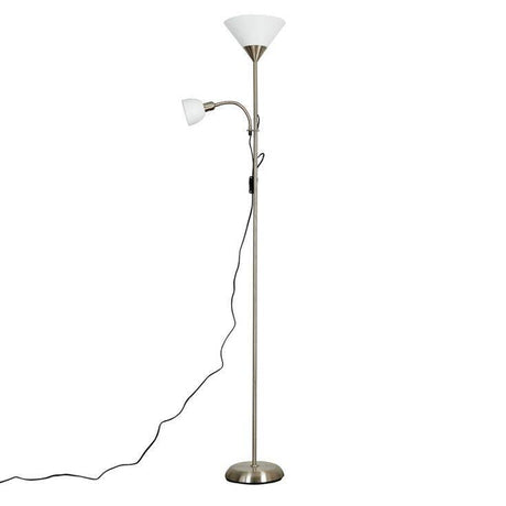 Mozz Brushed Chrome Mother & Child Floor Lamp - Comet Lighting