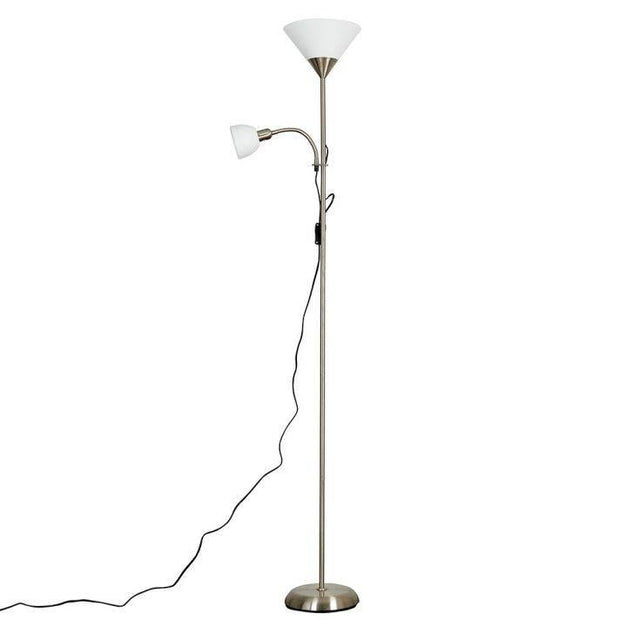 Mozz Brushed Chrome Mother & Child Floor Lamp - Comet Lighting