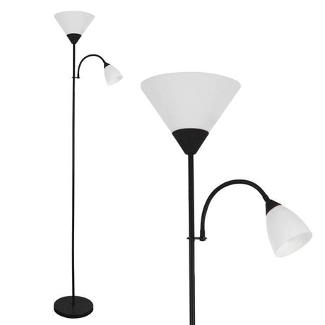 Mozz Gloss Black Mother & Child Floor Lamp - Comet Lighting