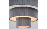 Nevada 4 Tiered NE Pleated Pendant Grey - Comet Lighting