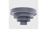 Nevada 4 Tiered NE Pleated Pendant Grey - Comet Lighting